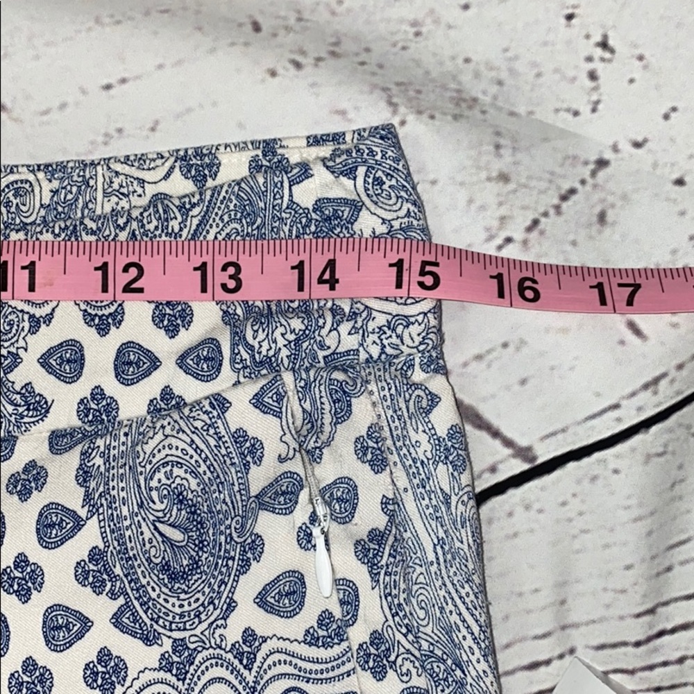 Blue and white paisley pull on pant - Picture 2 of 6